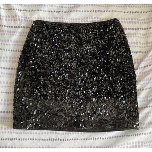 Black Sequin Skirt
